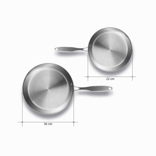 Stainless Steel Fry Pan 22cm 36cm Frying Pan Top Grade Induction Cooking - Image 8