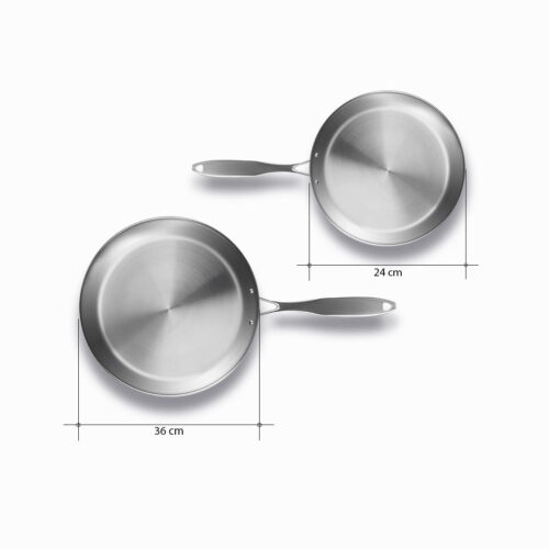 Stainless Steel Fry Pan 24cm 36cm Frying Pan Top Grade Induction Cooking - Image 8