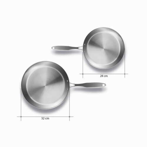 Stainless Steel Fry Pan 28cm 32cm Frying Pan Top Grade Induction Cooking - Image 8