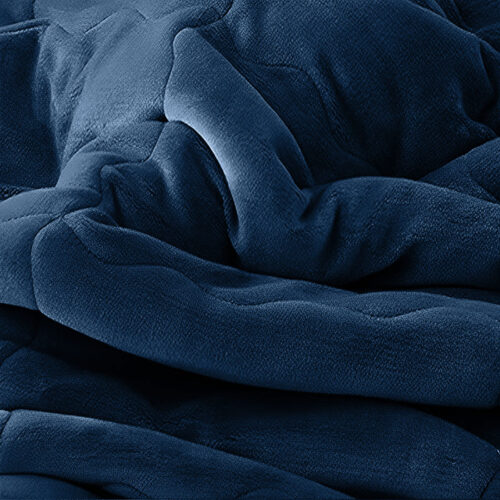 2x Navy Blue Throw Blanket Warm Cozy Double Sided Thick Flannel Fleece Bed Sofa Comforter - Image 4