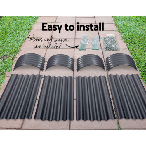 2x Green Fingers Raised Garden Bed 160X80X42cm Oval Planter Box Raised Container Galvanised - Image 6