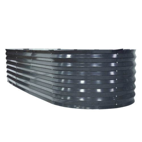 2x Raised Green Fingers Garden Bed 240X80X42cm Oval Planter Box Container Galvanised - Image 3