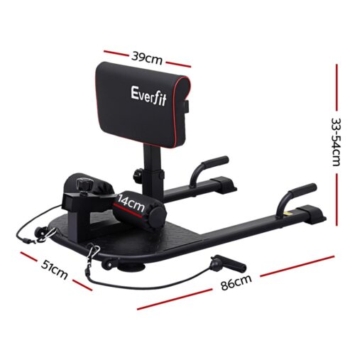 Everfit Deep Sissy Squat Weight Bench Adjustable Leg Extension Strength Training - Image 2