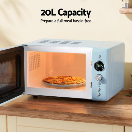 Devanti 20L Microwave Oven 800W Blue - Image 5
