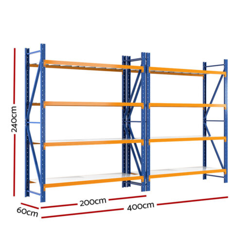Giantz 4Mx2.4M Garage Shelving Warehouse Rack - Image 2