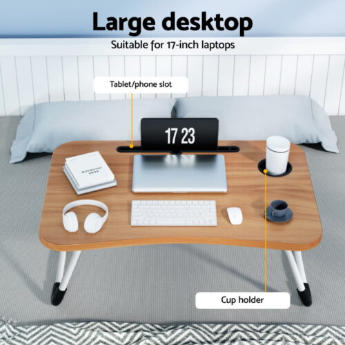 Laptop Desk Table Foldable Stand Lap Tray Sofa Bed Portable Adjustable Desks - Image 4