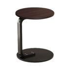 50cm Wood Board Mini Side Table Movable Lightweight Black Frame