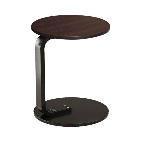 50cm Wood Board Mini Side Table Movable Lightweight Black Frame