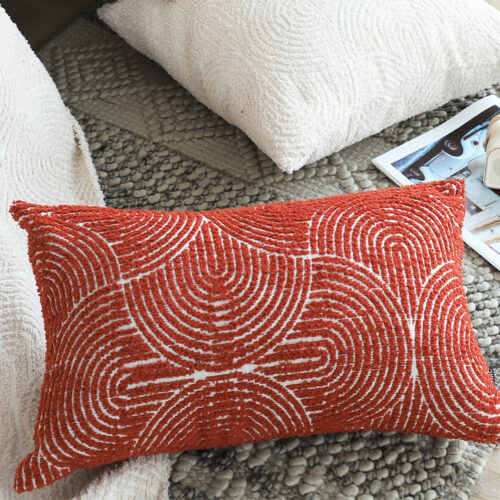 35cm Throw Pillow Burgundy Cinnabar Perfect Burnt Indoor Outdoor Corded - Image 7