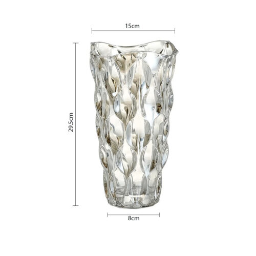 29cm Glass Clear Vase Crystal VASE Thick Modern Decor - Image 5
