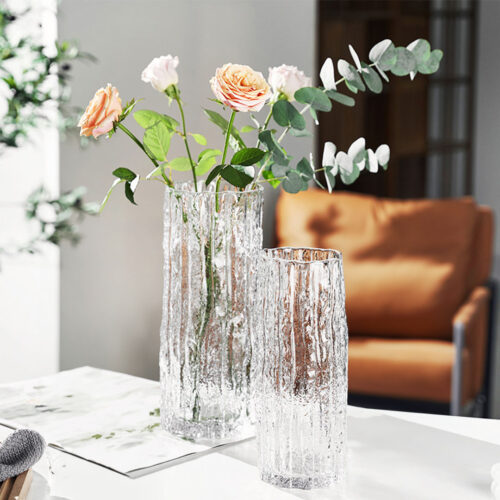 30.5cm Handcrafted Clear Glass Vase Classic - Image 4