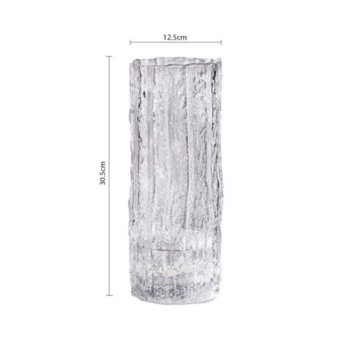30.5cm Handcrafted Clear Glass Vase Classic - Image 5