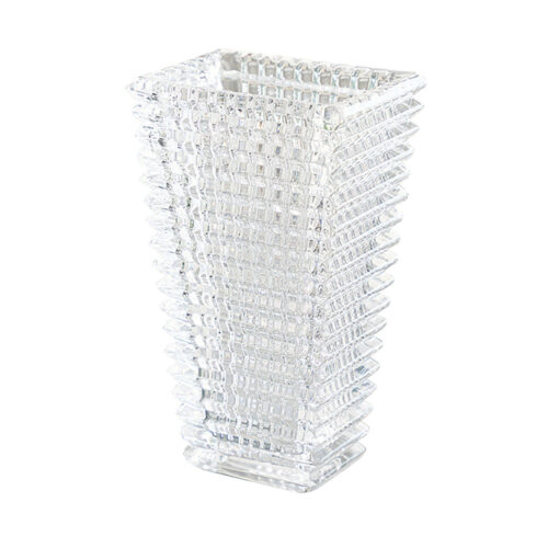 22.5cm Handcrafted Clear Glass Vase Classic