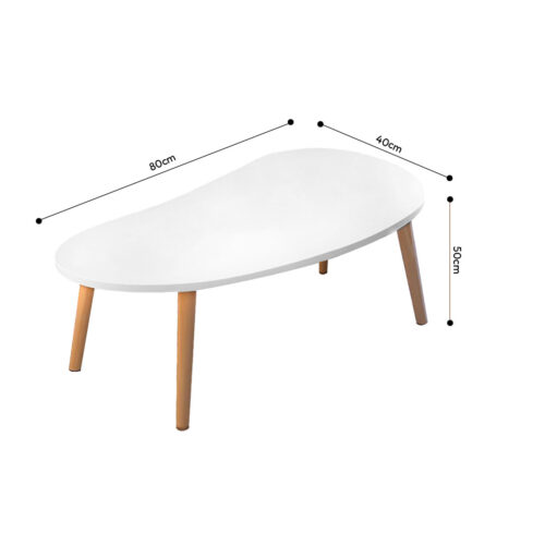 80x40cm White Living Room Nordic Coffee Table Simple Modern Home - Image 5
