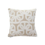 50cm Throw Pillow Beige Interlocking Geometric Pattern Modern Accent