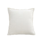 50cm Beige Throw Pillow Warm Wabi-sabi Striped Corduroy Square