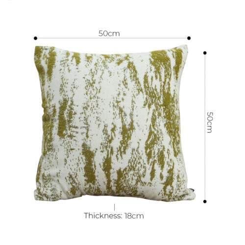 50cm Throw Pillow White Olive Green Deluxe Polyester Fiber Cotton - Image 5