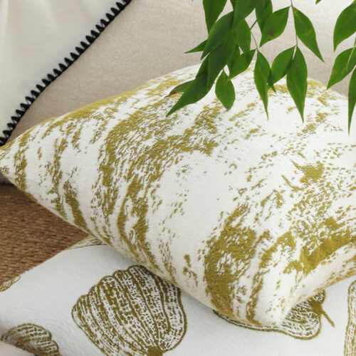50cm Throw Pillow White Olive Green Deluxe Polyester Fiber Cotton - Image 6