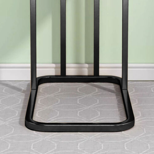 30x50cm Black Ceramic Sofa Side Square Mini Table Black Metal Legs - Image 7