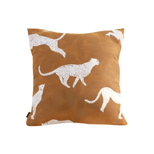 50cm Throw Pillow Brown White Cheetah Animal Print