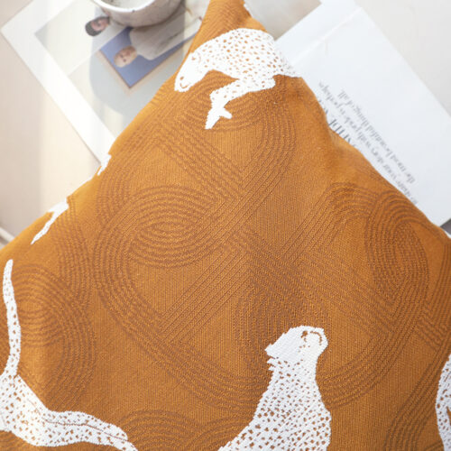 50cm Throw Pillow Brown White Cheetah Animal Print - Image 7