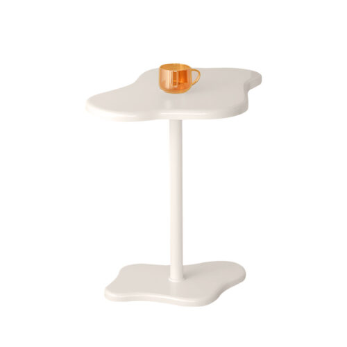 42x28cm White Minimalist Cloud Shaped Table Durable Accent