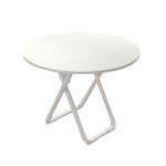 80cm White Modern Minimalist Table with Sleek Surface Functional