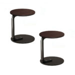 50cm Wood Board Mini Side Table Movable Lightweight Black Frame