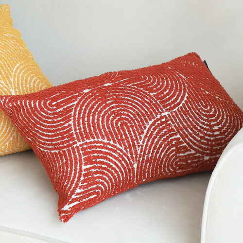 2x 35cm Throw Pillow Burgundy Cinnabar Perfect Burnt Indoor Outdoor Corded - Image 4