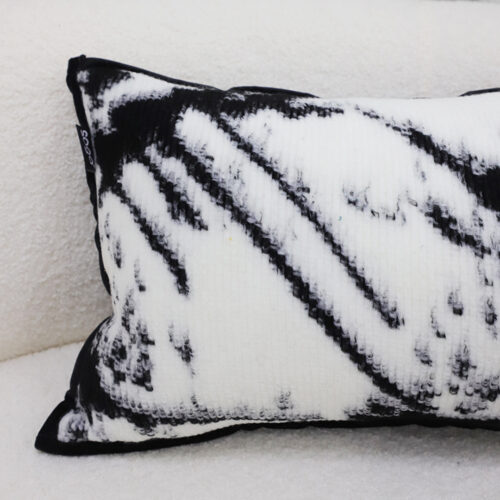 2x 35cm Throw Pillow Black White Leopard Thick Premium Polyester Fiber - Image 3