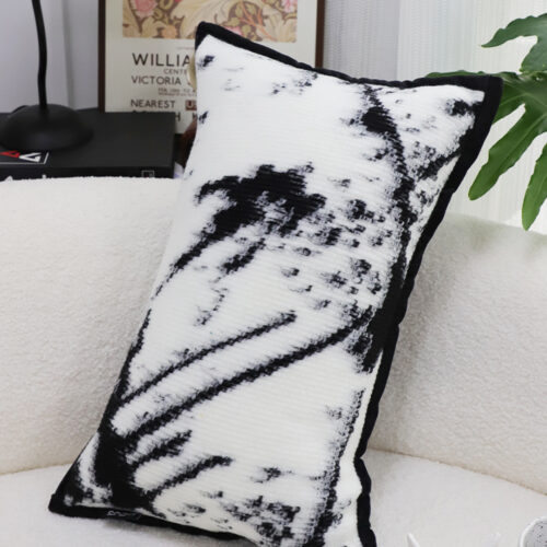 2x 35cm Throw Pillow Black White Leopard Thick Premium Polyester Fiber - Image 4