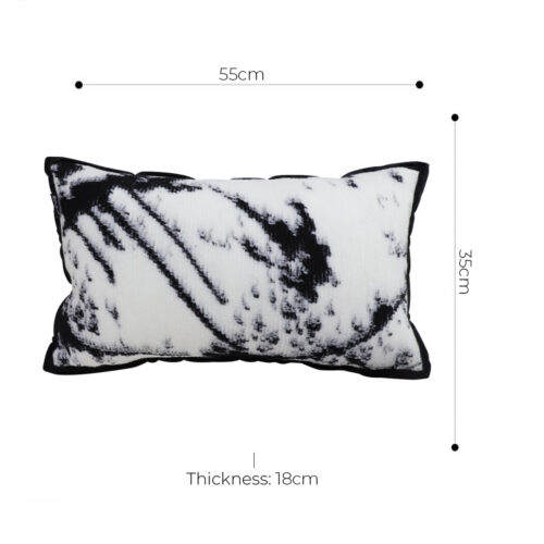 2x 35cm Throw Pillow Black White Leopard Thick Premium Polyester Fiber - Image 5