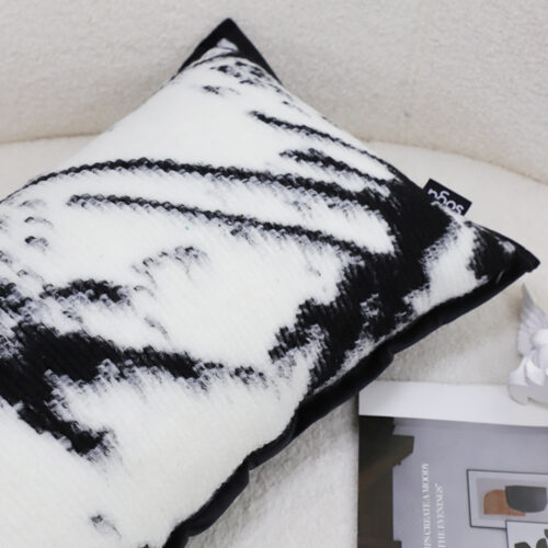 2x 35cm Throw Pillow Black White Leopard Thick Premium Polyester Fiber - Image 8