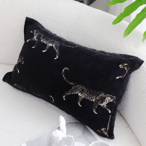2x 35cm Black Throw Pillow Elegant Decorative Cushion Living Room Modern Decor - Image 3