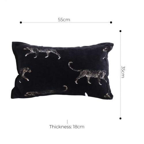 2x 35cm Black Throw Pillow Elegant Decorative Cushion Living Room Modern Decor - Image 5