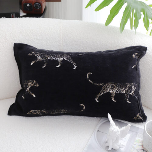 2x 35cm Black Throw Pillow Elegant Decorative Cushion Living Room Modern Decor - Image 8