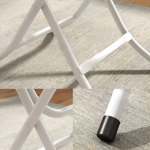 2x Wood-Colored Dining Table Portable Square Surface Space Saving Folding Desk Decor - Image 8