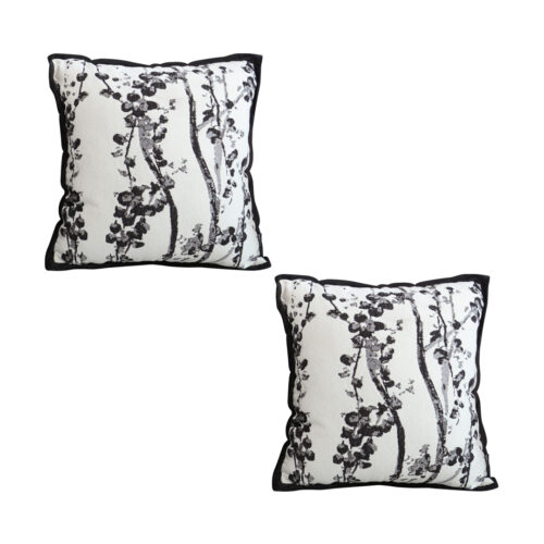 2x 50cm Throw Pillow Botanical Modern Elegant