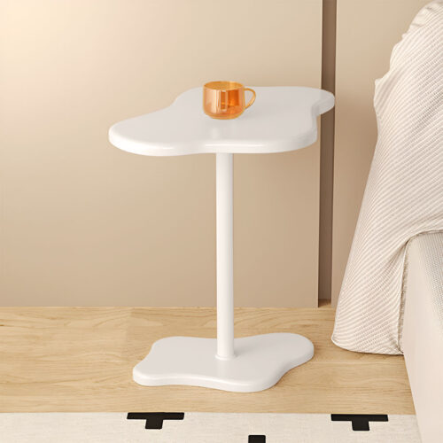 2x 42x28cm White Minimalist Cloud Shaped Table Durable Accent - Image 2