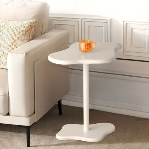 2x 42x28cm White Minimalist Cloud Shaped Table Durable Accent - Image 3