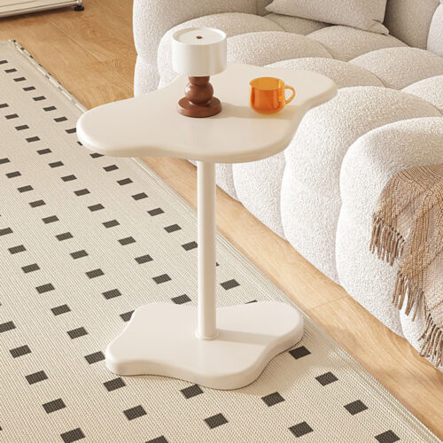 2x 42x28cm White Minimalist Cloud Shaped Table Durable Accent - Image 4