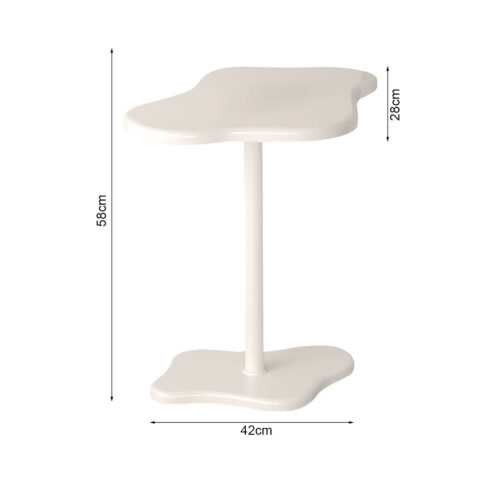 2x 42x28cm White Minimalist Cloud Shaped Table Durable Accent - Image 5