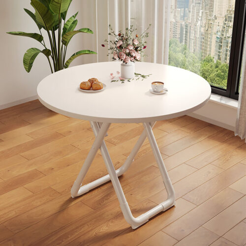 2x 80cm White Modern Minimalist Table with Sleek Surface Functional - Image 2