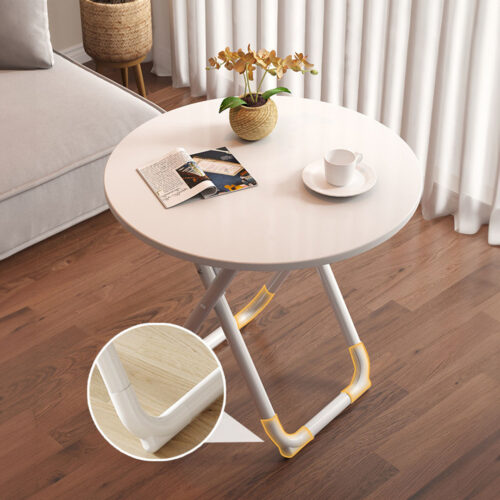 2x 80cm White Modern Minimalist Table with Sleek Surface Functional - Image 7