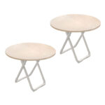 2x 80cm Light Wood Color Table Versatile Use Modern