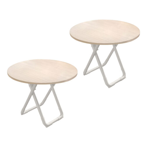 2x 80cm Light Wood Color Table Versatile Use Modern