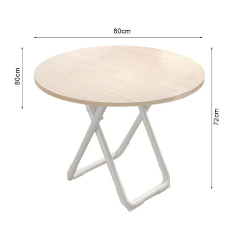 2x 80cm Light Wood Color Table Versatile Use Modern - Image 7