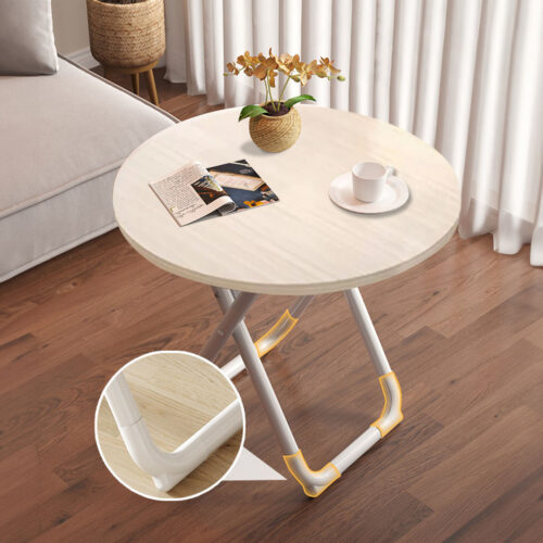 2x 80cm Light Wood Color Table Versatile Use Modern - Image 8