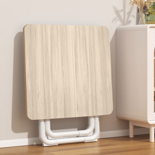 2x 80cm Light Square Table with White Legs Modern - Image 7