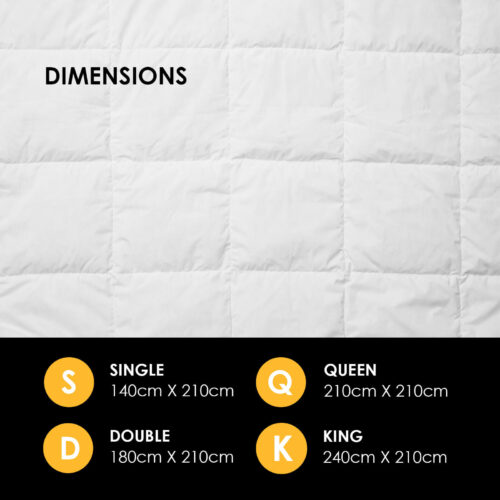 Royal Comfort 800GSM Silk Quilt King Bed Doona Duvet Bed Cover Comforter - Image 6